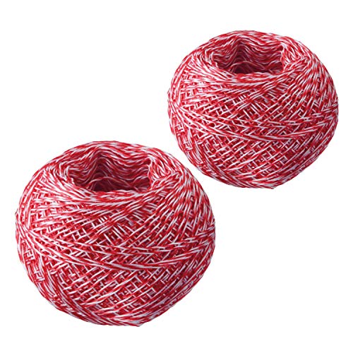 Westmark Hilo de cocina/Hilo para salchichas, 2 piezas, Hilo especial, Poliéster, Longitud: 60 m, Rojo/blanco, 15192260
