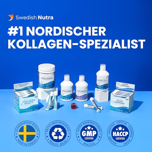 Joint MAX 500ml I Reines hydrolysiertes Kollagen (Typ I, II & III) I Glucosamin, MSM, Chondroitin, Hyaluronsäure I Kurkuma, Vitamin C, I 100% natürlicher Geschmack I Zuckerfrei - 20 Tage Vorrat