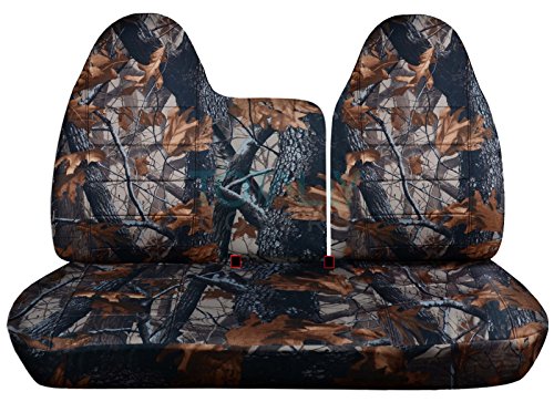 Totally Covers Compatible with 1997-1998 Ford F-150 F-250 Camo Truck Seat Covers (Front 40/60 Split Bench) No Armrest/Console: Gray Tree Camouflage (16 Prints) F-Series F150 F250