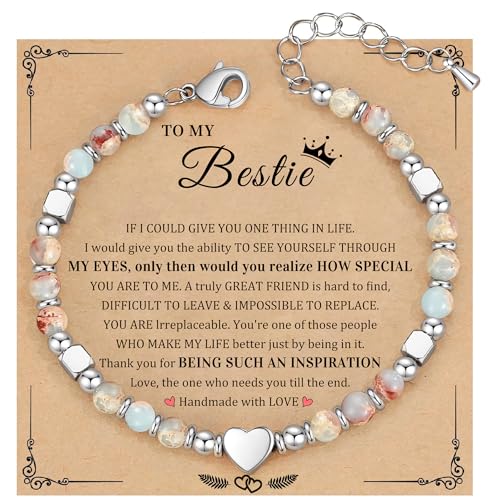 Image of Best Friend Bracelet Gifts for Women Sister Bestie, Christmas Gift for Teens Mom Daughter Granddaughter Birthday Gift for Her Stocking Stuffers