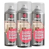 GLEAN Stein Versiegelungsspray | Imprägnierendes Dichtmittel für Natur- und Kunstprodukte | Versiegelt und schützt vor Flecken und Flecken | 3 x 400 ml