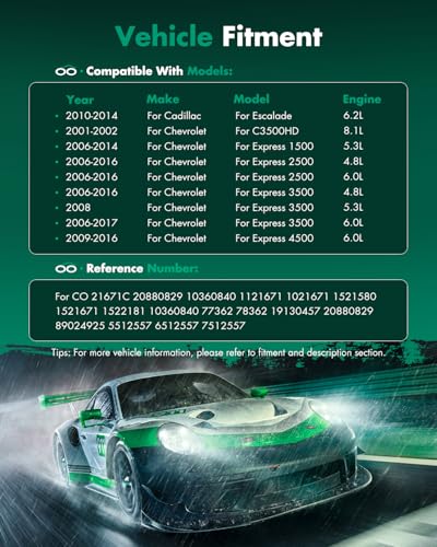 Image of SCITOO AC Compressor for Chevrolet for Express 1500 5.3L 2006-2014 | Fast Cooling, Ultra Low Noise (≤72 dB)Air Conditioner Compressor with Clutch, Easy Installation, 20880829 10360840 1121671