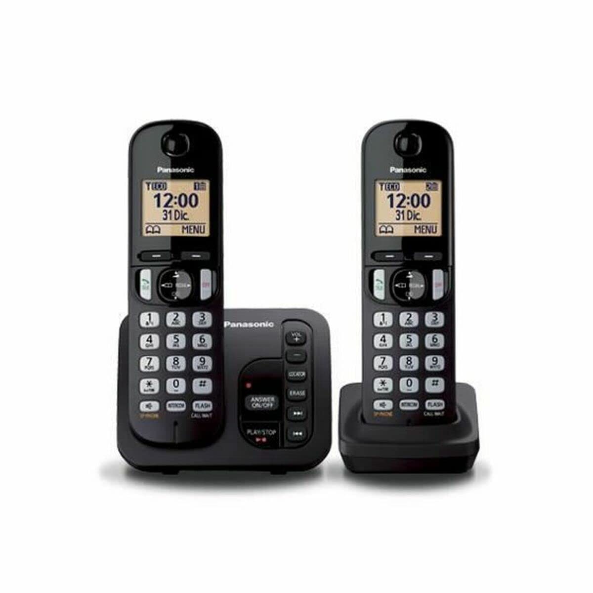 Telefon duet DECT PANASONIC czarny z automatyczna sekretarka