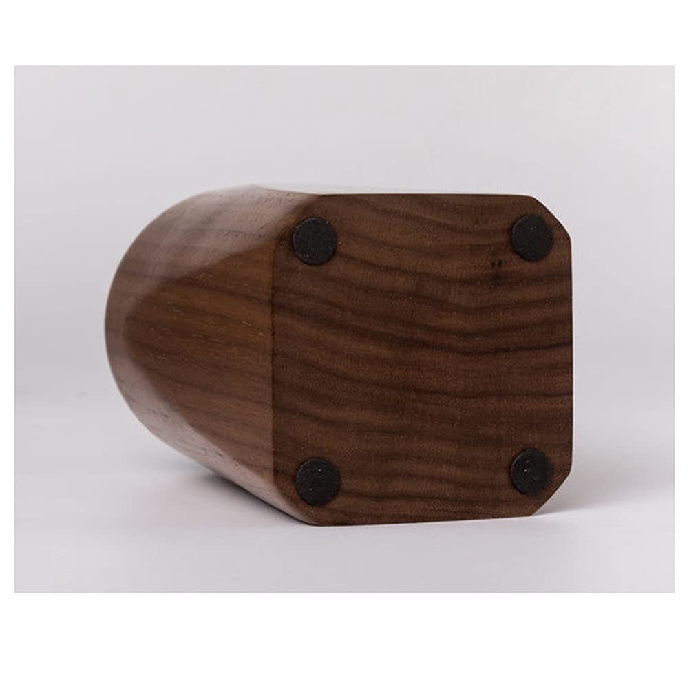 Stifthalter Schwarz Walnuss Ganz Holz Bleistifthalter, Anti-Rutsch-Bottom-Pen-Organisator für Schreibtisch, Schule Home Office Bleistift Cup (Color : Brown)