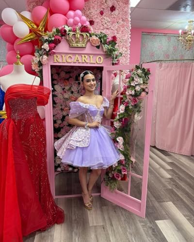 2 in 1 Quinceanera Dresses with Detachable Skirt 3D Floral Ball Gown Layered Tulle Lace Applique Sweet 16 Dresses4