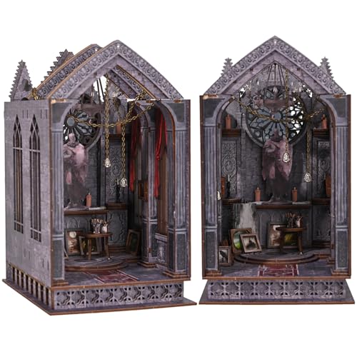 Spilay Booknook ミニチュア ドールハウス キット ブックスタンド 本棚の装飾品 ドールハウス DIYクラフト 手作り木製ギフトドールハウス 初心者-誕生日、休日、クリスマスプレゼント（ZWSL16）14歳以上対象の商品画像（Amazon）