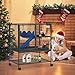 HABUTWAY 36.5''H Large Metal Rolling Ferrets Cage, 2-Tiers Small Animal Cages, Cage for Rats/Chinchillas, 0.5'' Bar Spacing for Ferret,Small Animal Cage w/Removable Ramp & Platform