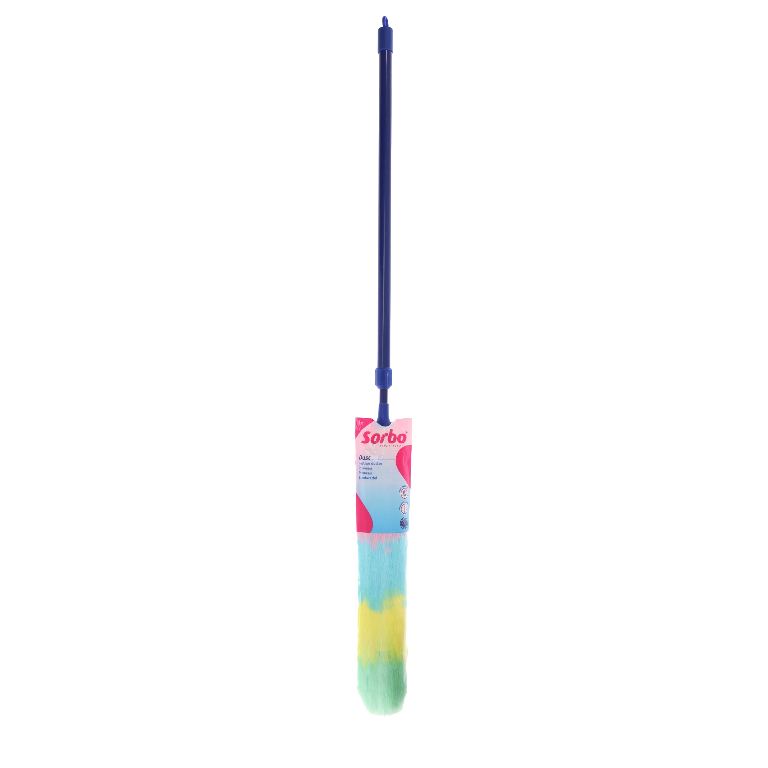 Sorbo Duster with 115 cm Telescopic Handle, Attracts Dust with Static Action, Reaches Hard to Reach Areas, Extendable, Everyday Essential