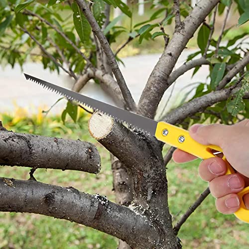 XIAOBA Folding Pruning Saw, High Strength Carbon Steel Mini Hand Saw for Garden or Tree Pruning, Camping