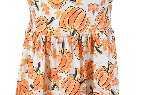 Image of Unique Baby Girls' Short Sleeve Everyday Printed Dresses for Kid and Toddler, Sizes 2T-12Y