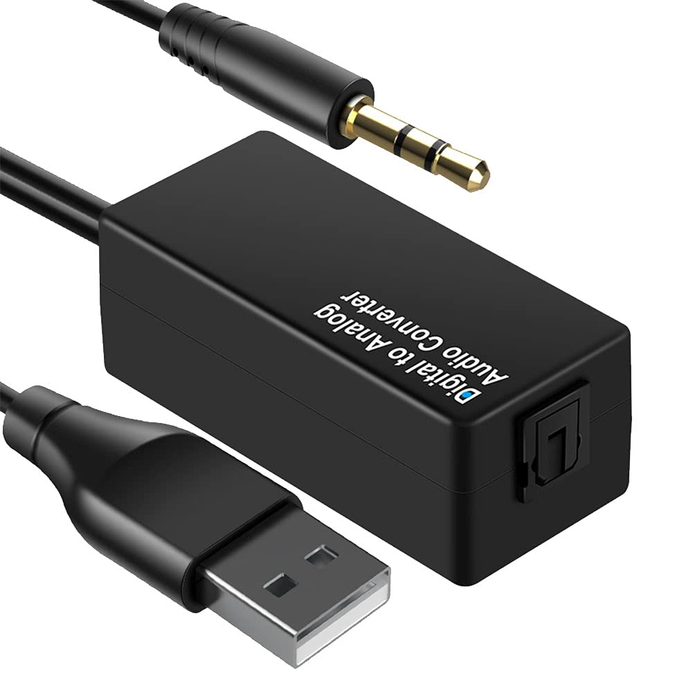Decodificatore Audio, convertitore Audio da Digitale ad analogico, Jack Ottico coassiale da 3,5 mm, decodificatore Audio DAC USB
