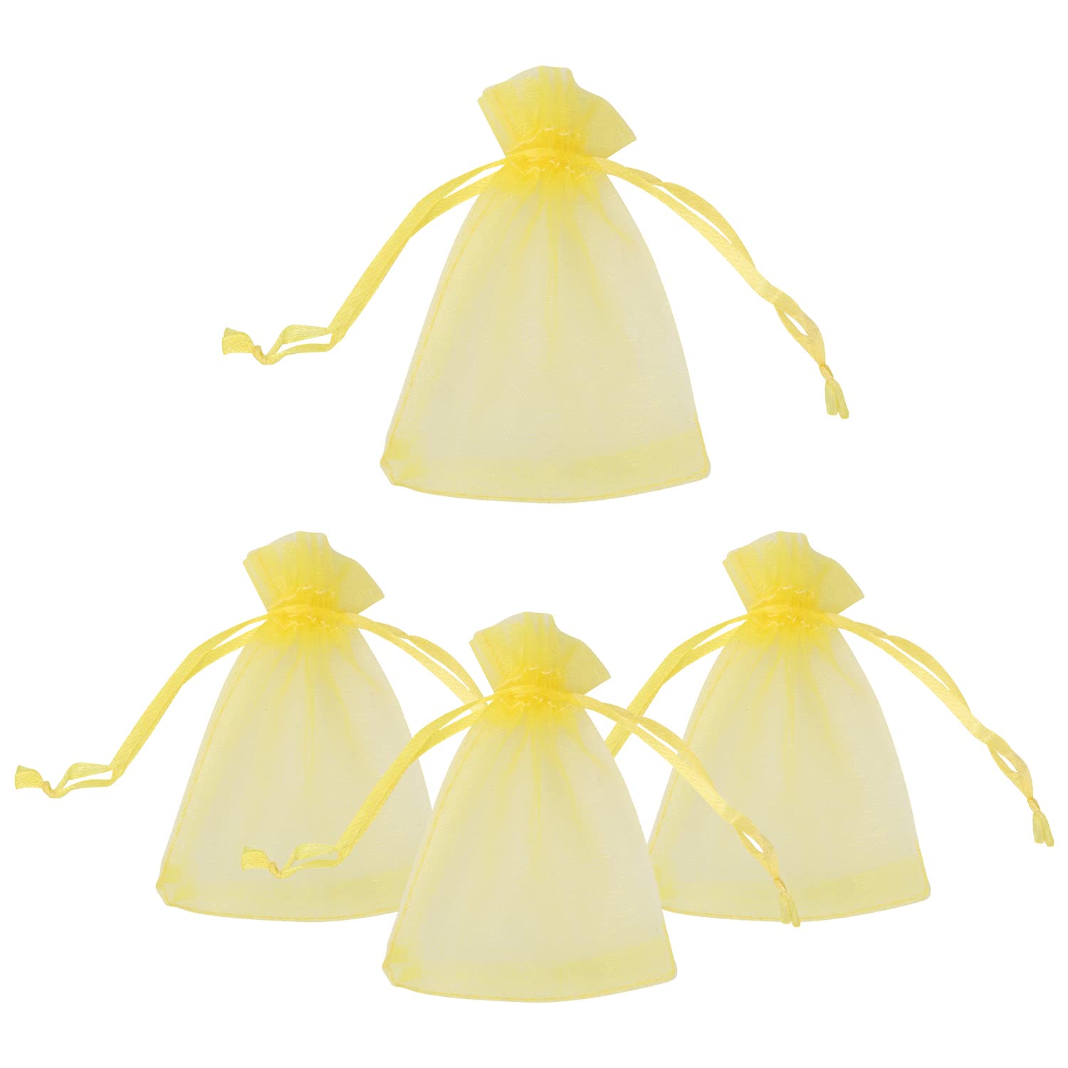 200 Sacchetti In Organza 7,6x10,2 Cm Con Coulisse – Colori Assortiti, Perfetti Per Bomboniere, Gioielli E Caramelle, Natale E Matrimoni