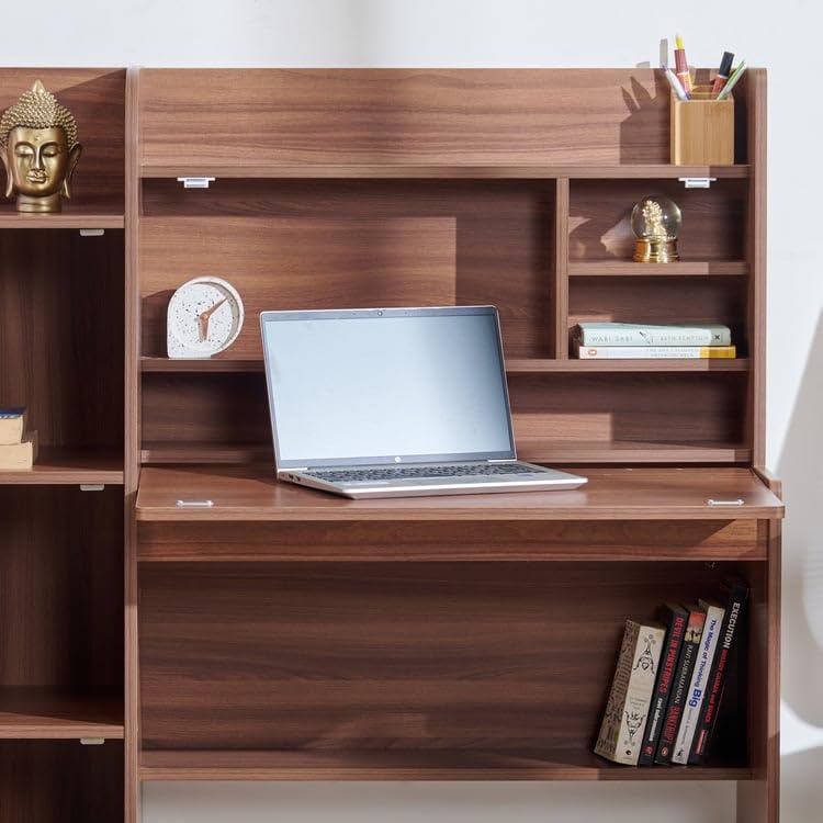 Image of Home Centre | Helios Alton | Study and Office Tables | Engineered Wood | Walnut | 1 Year Warranty