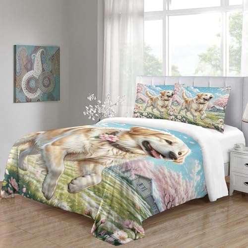 Housse de couette Labrador zip caché pour lit enfant et ado sans pli - 5