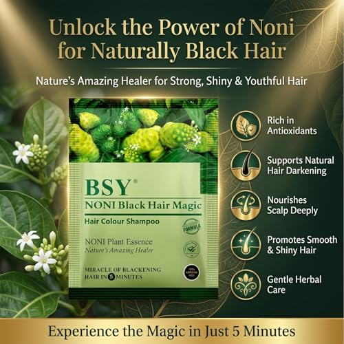 BSY Noni Black Shampoo Tinte Permanente Natural Negro miniatura 4