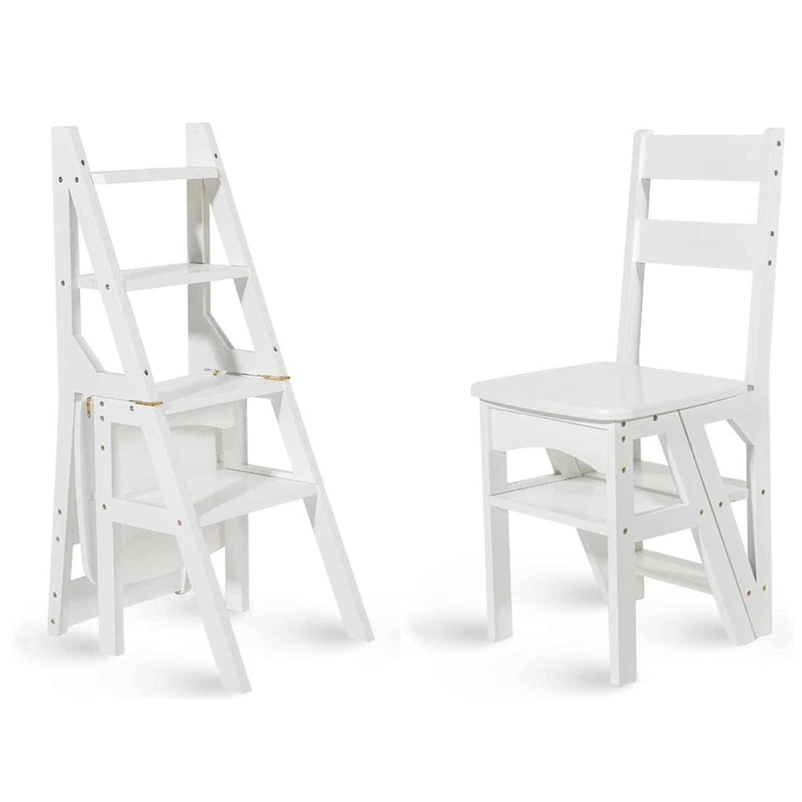 FALIYORS Wooden Step Stool Kids Stool 3 Step Folding Stool, Portable Wooden Stepladder, Foot Stools Ladder for Kids & Adults Maximum Load Bed Step Stools for High Beds 150kg