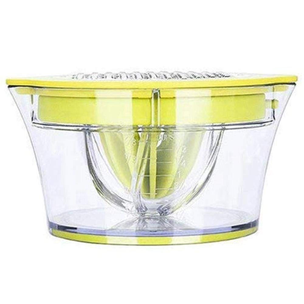 GHWEOP Citrus Juicer Lemon Orange Juicer Manual Hand Squeezer with Built-in Measuring Cup and Grater,Green