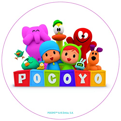 Dekora - Oblea Pocoyo - Disco Comestible para Decorar Tarta de Cumpleaños Infantil - Redonda 20CM