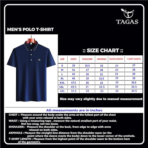 Image of TAGAS Men's Polo T-Shirt || T-Shirt for Mens || Casual T Shirt for Men ||Polo T-Shirt ||Mans T-Shirt ||