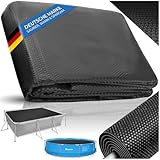 tectake® Poolabdeckung rechteckig, Solarplane Pool rechteckig, Poolzubehör Abdeckplane für Aufstellpool, Pool Garten, Pool Abdeckung mit Noppenfolie als Solar Poolheizung - 5x8 m