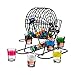 Relaxdays Tombola Automatica Alcolica, Pallottoliere Manico e Supporto, 6 Bicchierini, 48 Palline, Gioco Alcol, colorato Unisex Adulto, Multicolore, 1 Completo