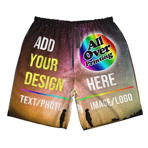 Custom Men's Swim Trunks Personalized Design Your Own Text Image Logo Photo Beach Shorts with Quick Dry Summer Holiday4