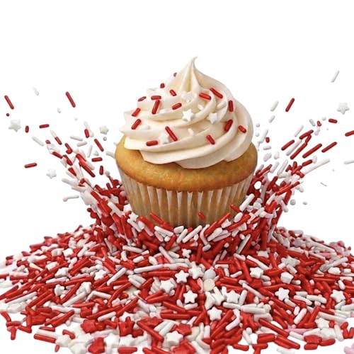 Image of Manvscakes Sprinkles- Edible Cake and Cupcake Sprinkles with Assorted Shapes and Sizes for Parties, Metallic Sprinkle Mix for Cookies, Ice Cream, Cake and Cupcake Decorating