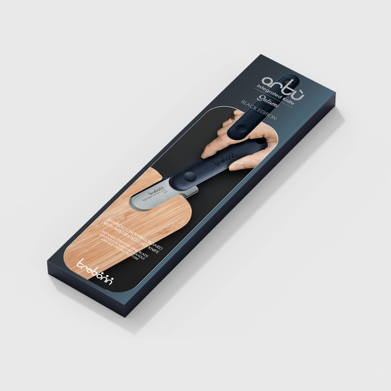 Trebonn Artù Integrated knife salami – Black Edition TABLA PARA CORTAR