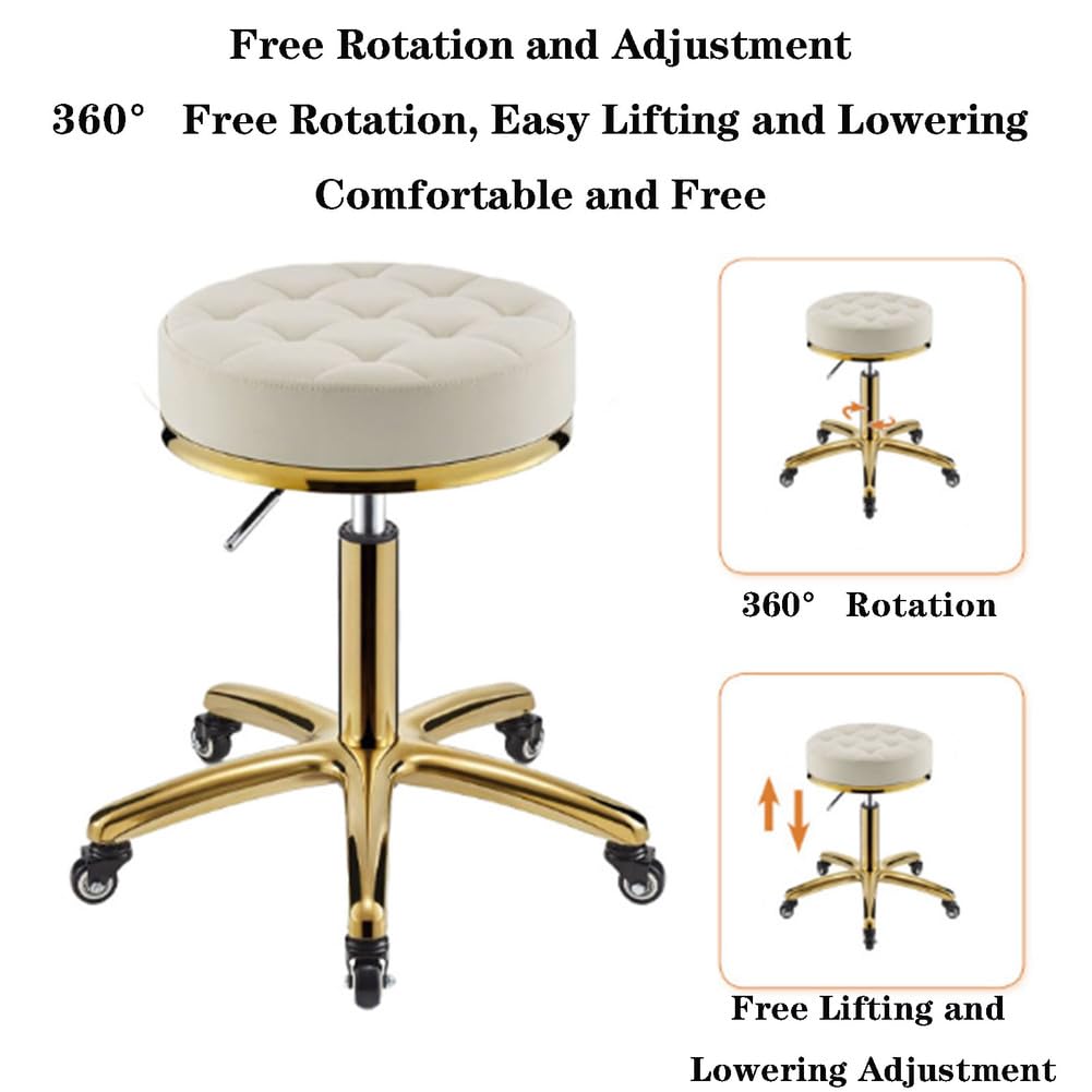 Sedia da disegno ergonomica regolabile in altezza, sedia da ufficio in pelle PU per salone, tatuaggi, spa, cliniche mediche e dentistiche, design multiuso