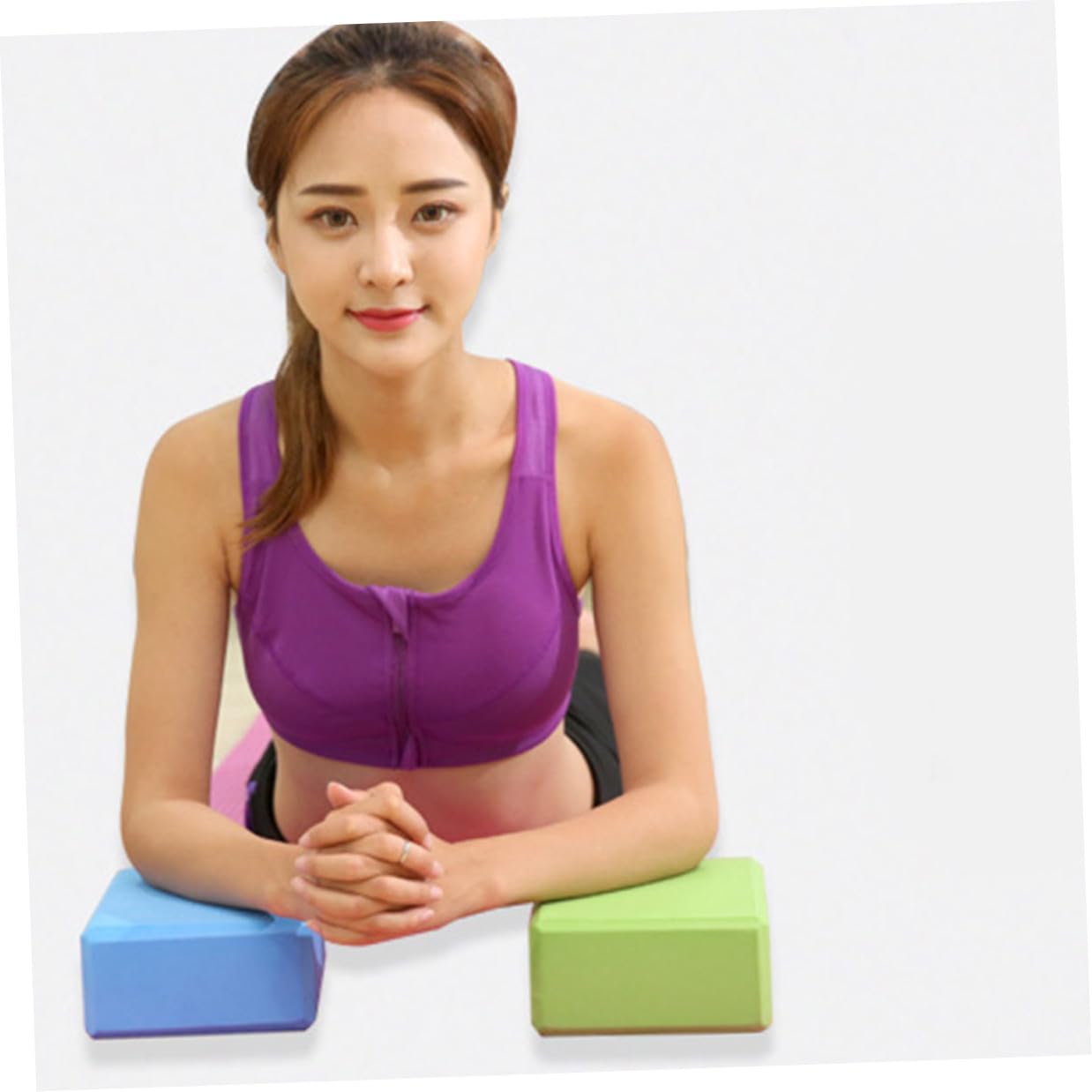 6 Bloques De Yoga De Espuma Gruesa Elástica Y De Alta Densidad Para Entrenamiento Y Equilibrio Accesorios De Yoga Para Mujer Color Aleatorio