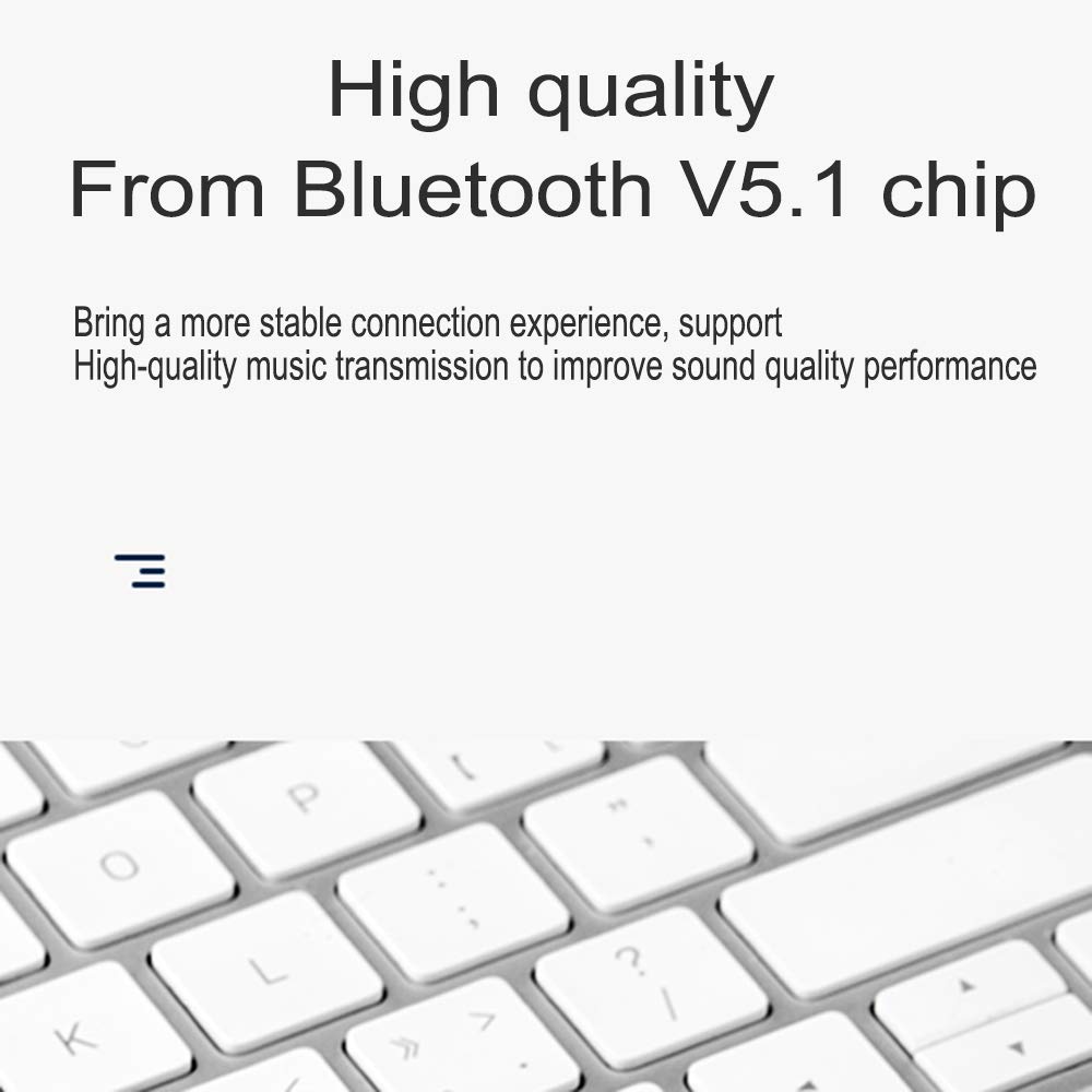 Bezprzewodowe słuchawki, bezprzewodowe słuchawki douszne Bluetooth 5.1, stereo, subwoofer, bezprzewodowe słuchawki z wodoodpornym mikrofonem o wysokiej rozdzielczości, inteligentny dotyk