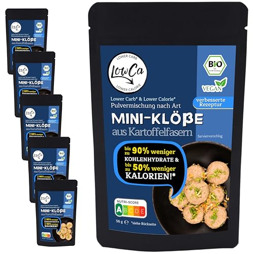 LowCa LOW CARB KARTOFFELPRODUKTE | stark kohlenhydratreduziert | kalorienreduziert | protein- und ballaststoffreich | bio … (6x MINI-KLÖßE)