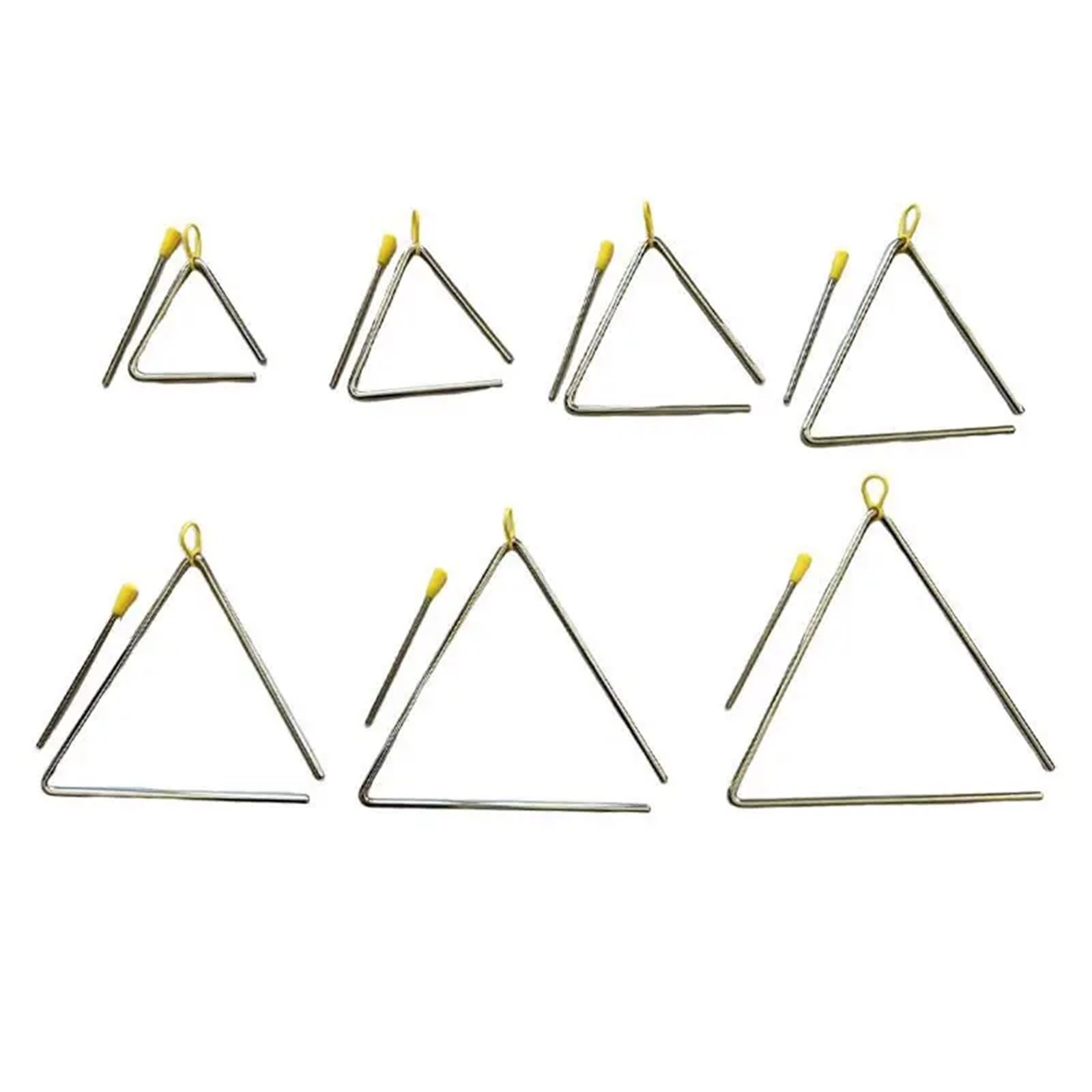 Dreieck-Musikinstrument, Triangle 5 Stück Percussion Lehrinstrument 4-8 Zoll(7Inch)
