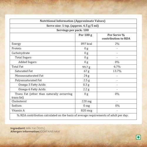 Image of Dabur A2 Cow Ghee - 500ml | Rich in Vitamin A | Made with Bilona method | Crafted using milk from A2 desi cows