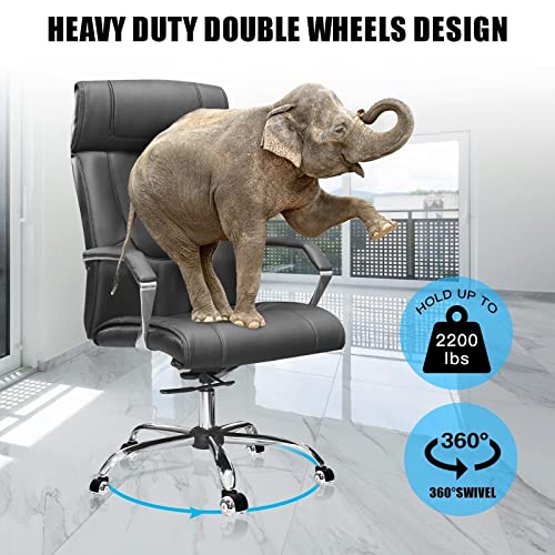 Roulettes de chaise de bureau en caoutchouc doux protégeant le sol lot de 5