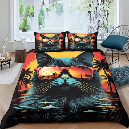 Housse de couette microfibre résistante motif cochon 3D respirante
