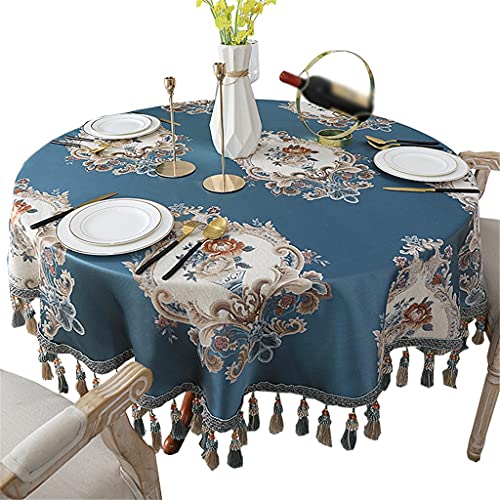 Grande nappe ronde de style européen pour sublimer vos dîners de famille en grand format