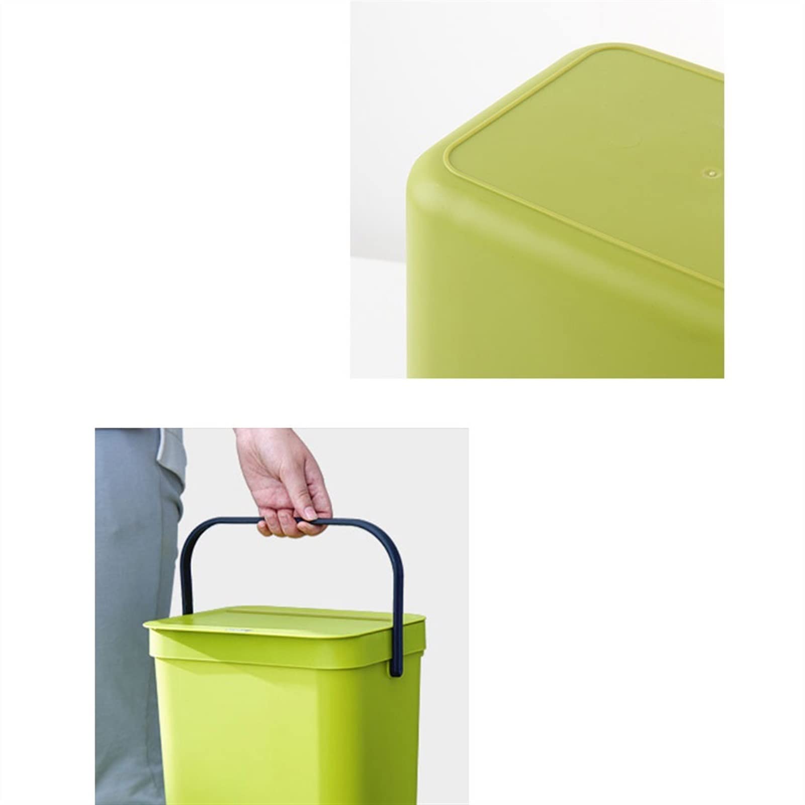 Cestino Carta Ufficio Cestino for la Cucina Can Creative Creativo Castenino Montato a Parete con Coperchio Small Demonste, 3L Pattumiera da Bagno