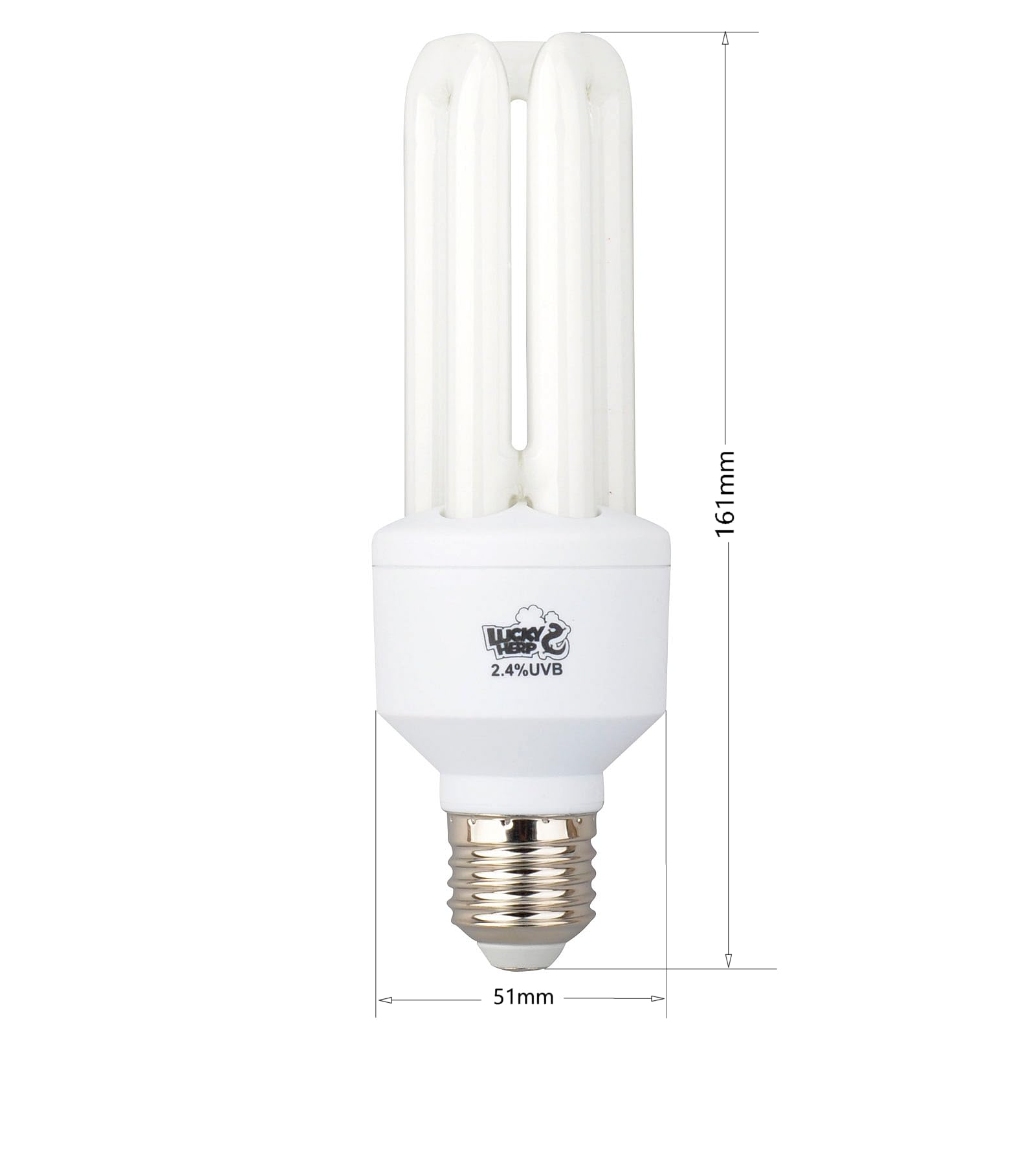 Lucky Herp - Lampada compatta per uccelli, 2,4% UVB, 20 W, attacco E27