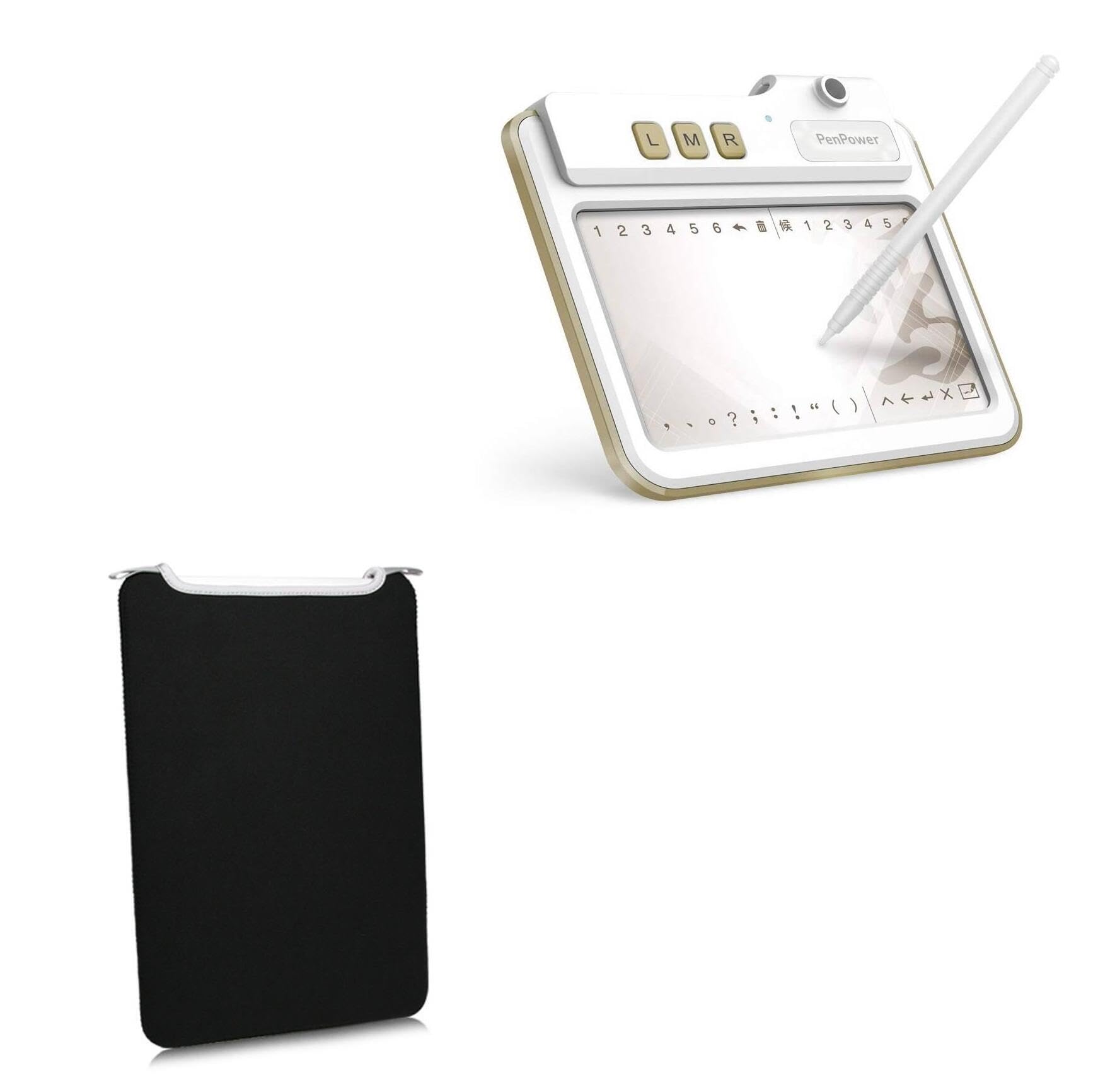 BoxWave Case Compatible with PenPower EZ Go Pro Writing Pad (5 in) - SlipSuit, Soft Slim Neoprene Pouch Protective Case Cover - Jet Black