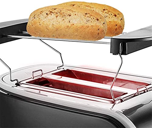 Dpliu Toaster Toaster 2 Scheibe, kleine Edelstahl-Toaster-Home Brot-Bakery-Frühstückshersteller, mit Backständer, 7… – Bild 3