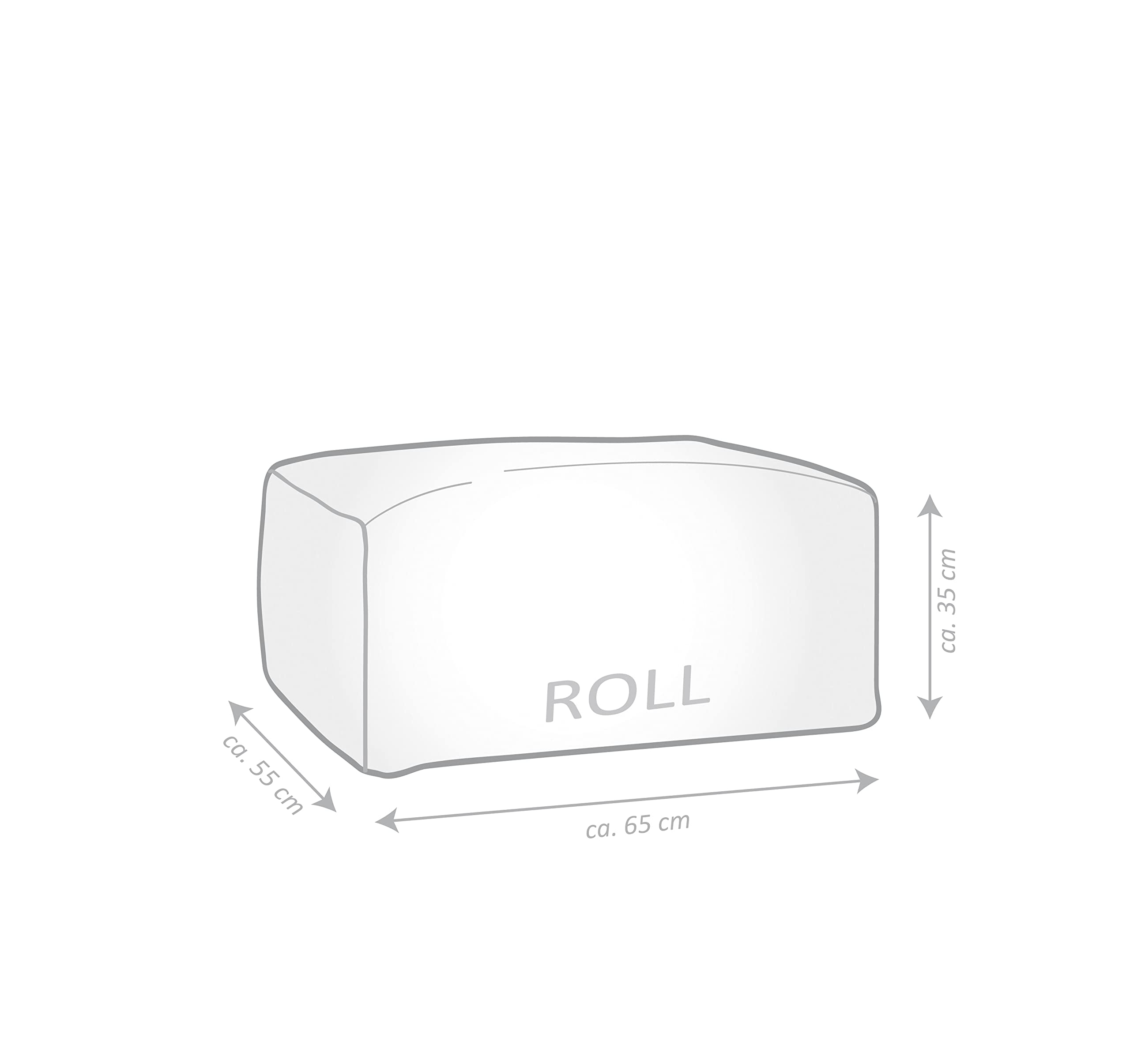 Sitting Point Sitzsack SANTORIN ROLL Taupe outdoorgeeignet