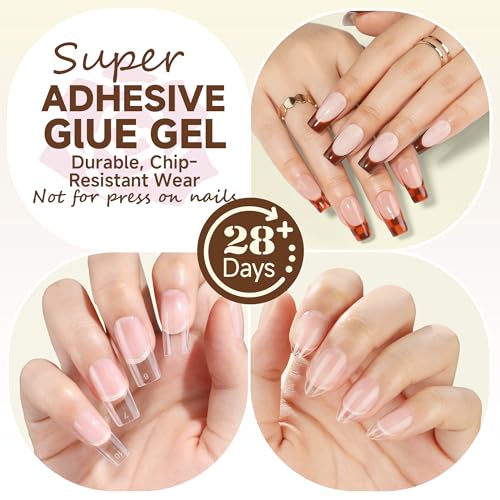 Image of UNA GELLA 6 in 1 Gel Nail Glue for Clear Nail Tips, U V Nail Glue 15ml