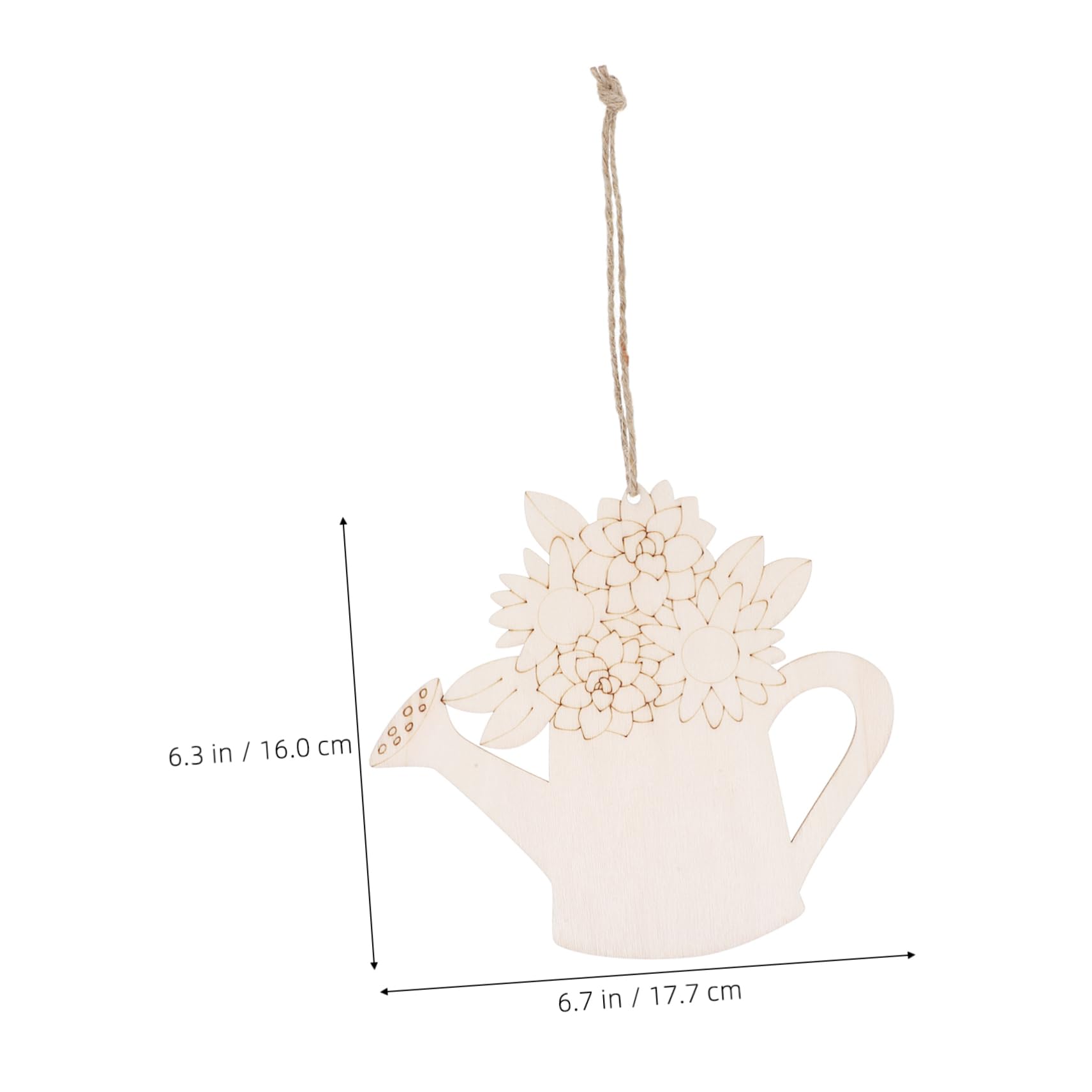 DIYEAH Your Decor 5pcs Wooden Flower Basket Ornaments DIY Craft Versatile Home Decor Spring Summer