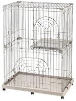 Algopix Similar Product 2 - IRIS 2-Tier Wire Pet Cage, Gray