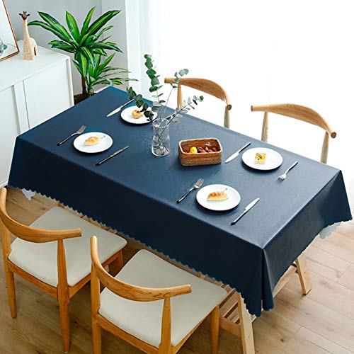 Kisata テーブルクロス pvc 北欧 おしゃれ 長方形 汚れにくい テーブルくろす 撥水加工 洗える テーブルカバー 無地 ホーム装飾 マルチサイズ 桌布 防水 家庭用 業務用 新築祝い