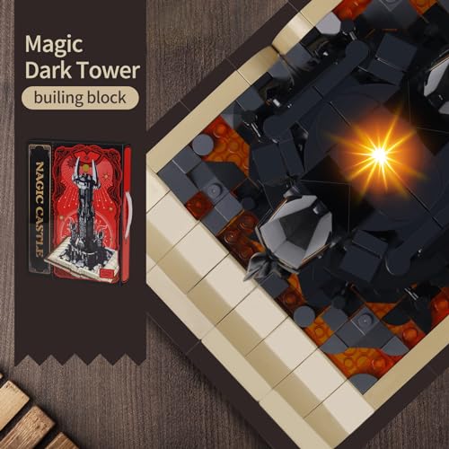 Image of Bibilock Lord of The RS Castle Building Blocks Toys,Creator Architecture Dark Tower Magic Book Building Set, Best Choice for 12+ Boys, Girls or Adults.
