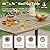 HERA'S HOUSE 7 Pieces Patio Dining Set, 6 x Outdoor Rattan Armchair with Beige Removable Cushions,1 x Rectangular Metal Dining Table with Wood-Look Finish for Patio, Lawn, Garden, or Porch