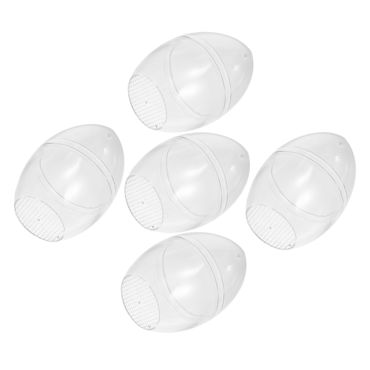 5 Pezzi Uova Trasparenti Riempibili per Palline Plastiche Decorative Durable e Riutilizzabili per Pasquali Decorazioni per Feste e Caccia Uova