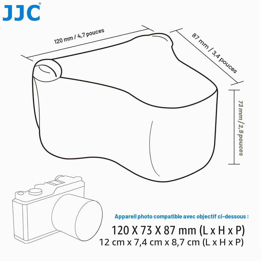 JJC OC-S1BK Etui Néoprène pour Appareil Photo Numérique – Noir pour Sony A6500 A6300 A6000 A5100 A5000 + Objectif 16-50mm (SELP1650) 4.7 x 2.9 x 3.4/120 x 73 x 87mm (W x H x D)
